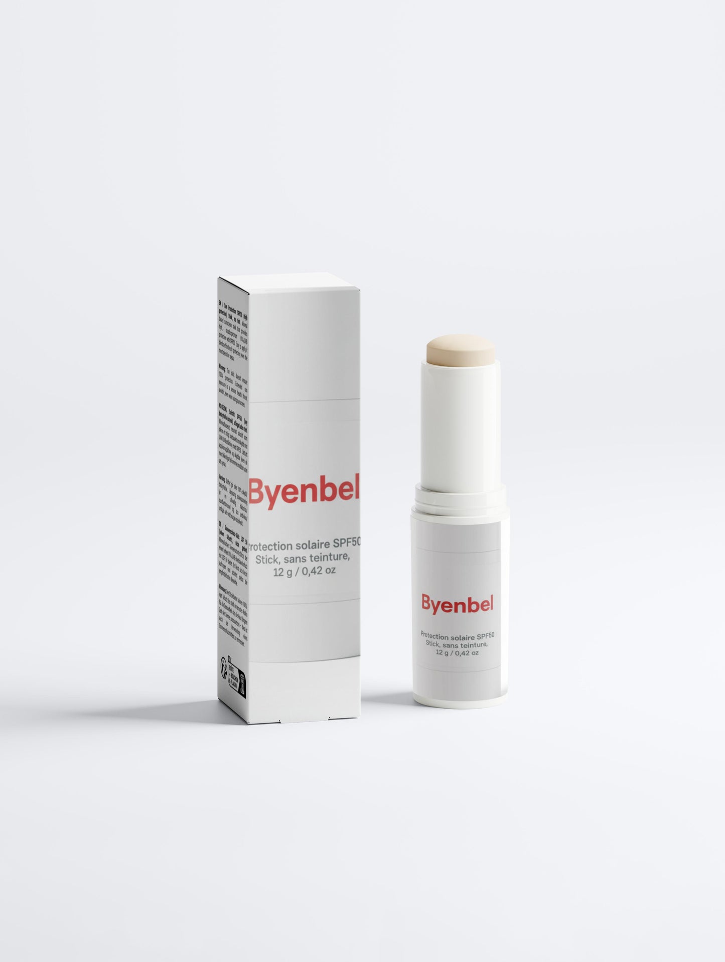 Stick solaire SPF50 minéral sans teinte invisible – Byenbel