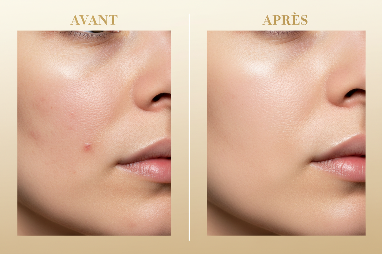 Gel Clarifiant Anti-Acné Byenbel – Avant/Après peau purifiée et nette