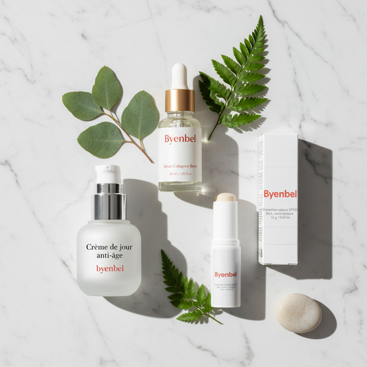 Bundle Routine Éclat Complet — Sérum Collagène + Crème Anti-Âge + Stick SPF50 Byenbel